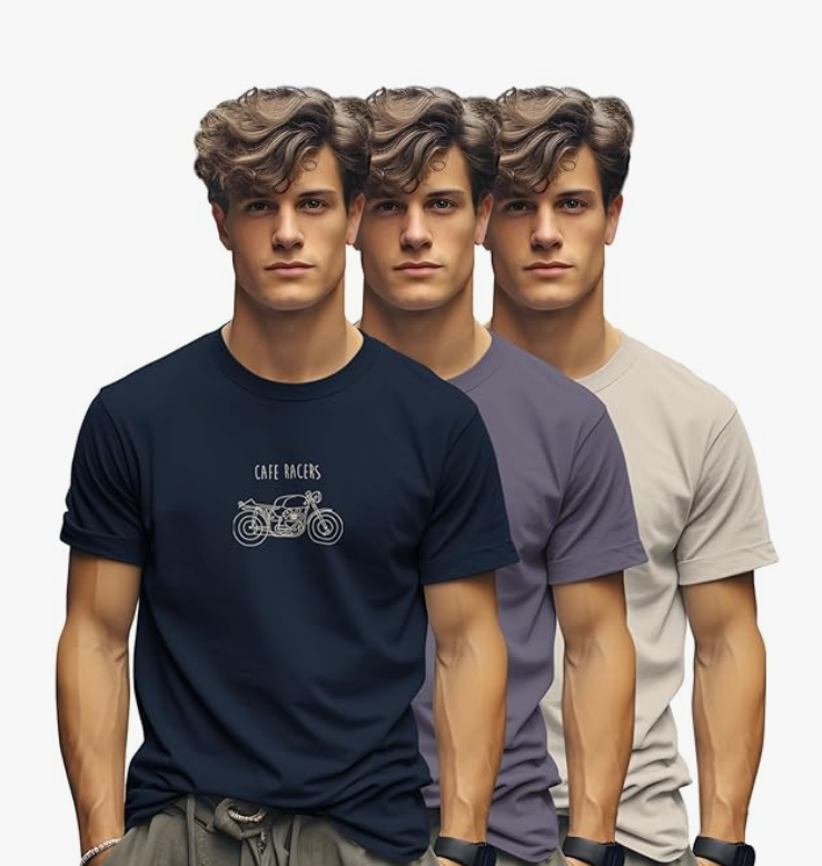 GUISE Men's Premium Cotton T-Shirt Pack of 3 - Image 2