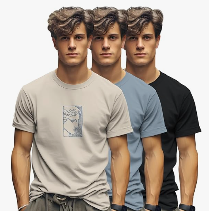 GUISE Men's Premium Cotton T-Shirt Pack of 3 - Image 4