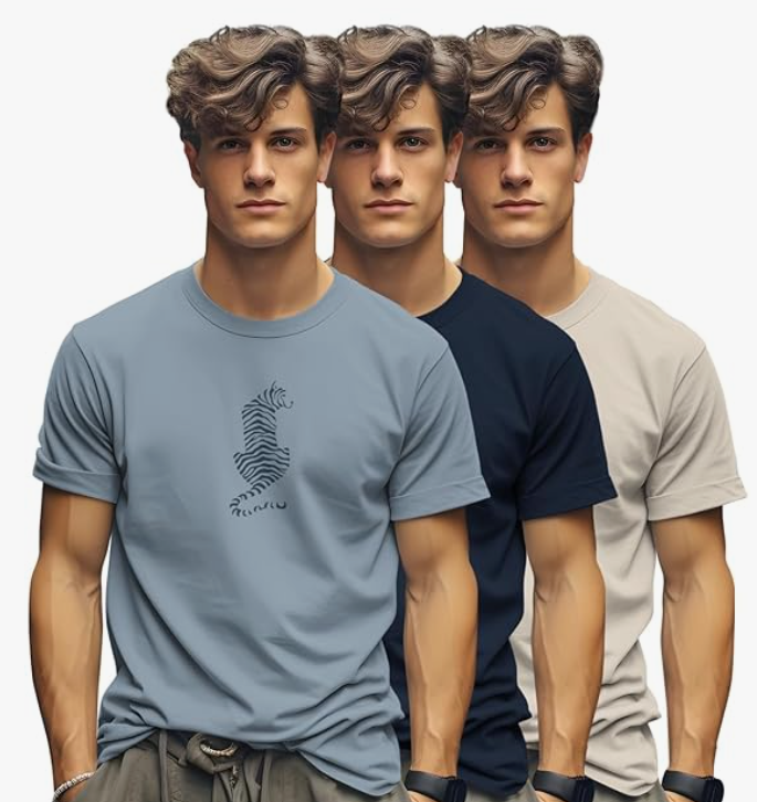 GUISE Men's Premium Cotton T-Shirt Pack of 3 - Image 7